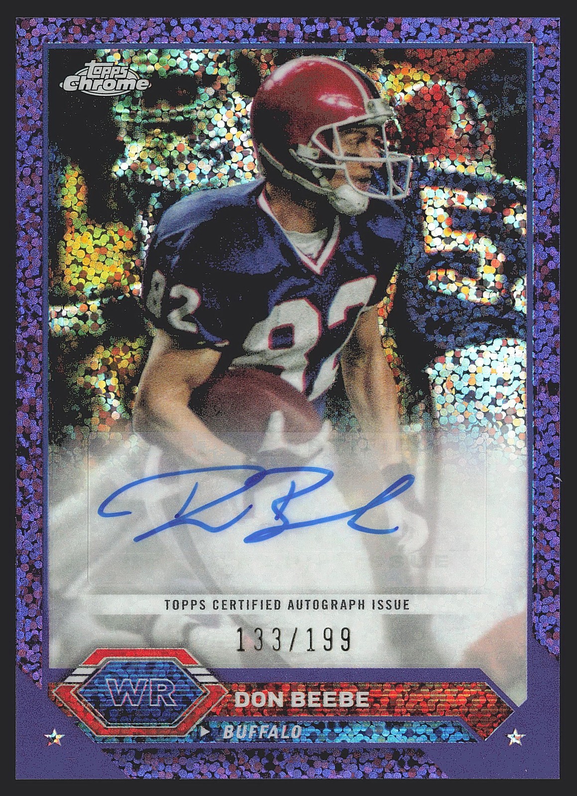 2023 Topps Composite #TCA-DBE Don Beebe Topps Chrome Purple Speckle /199 SN,AU