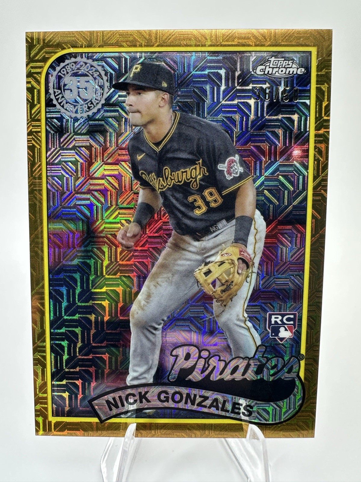 2024 Topps Series 2 – 1989 Topps Chrome Rookie RC Gold Mojo Nick Gonzales #/50