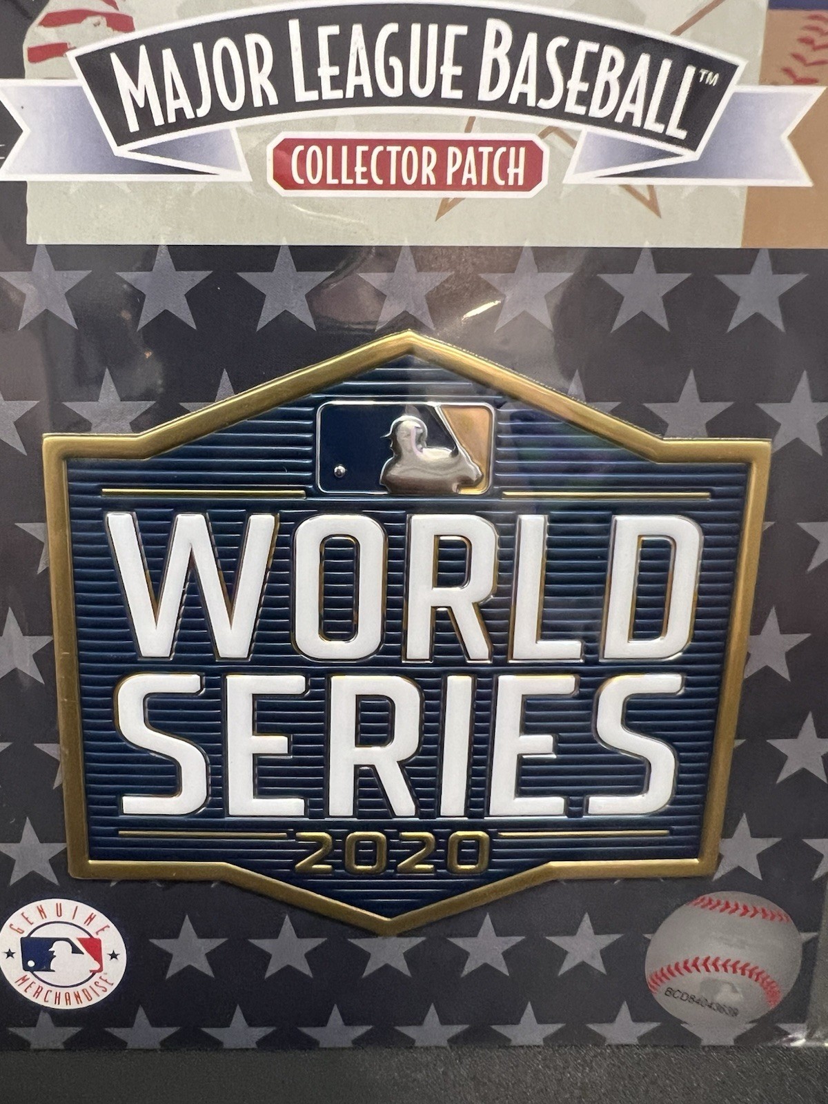 Official 2020 MLB World Series Patch Dodgers Rays Sealed Emblem Source