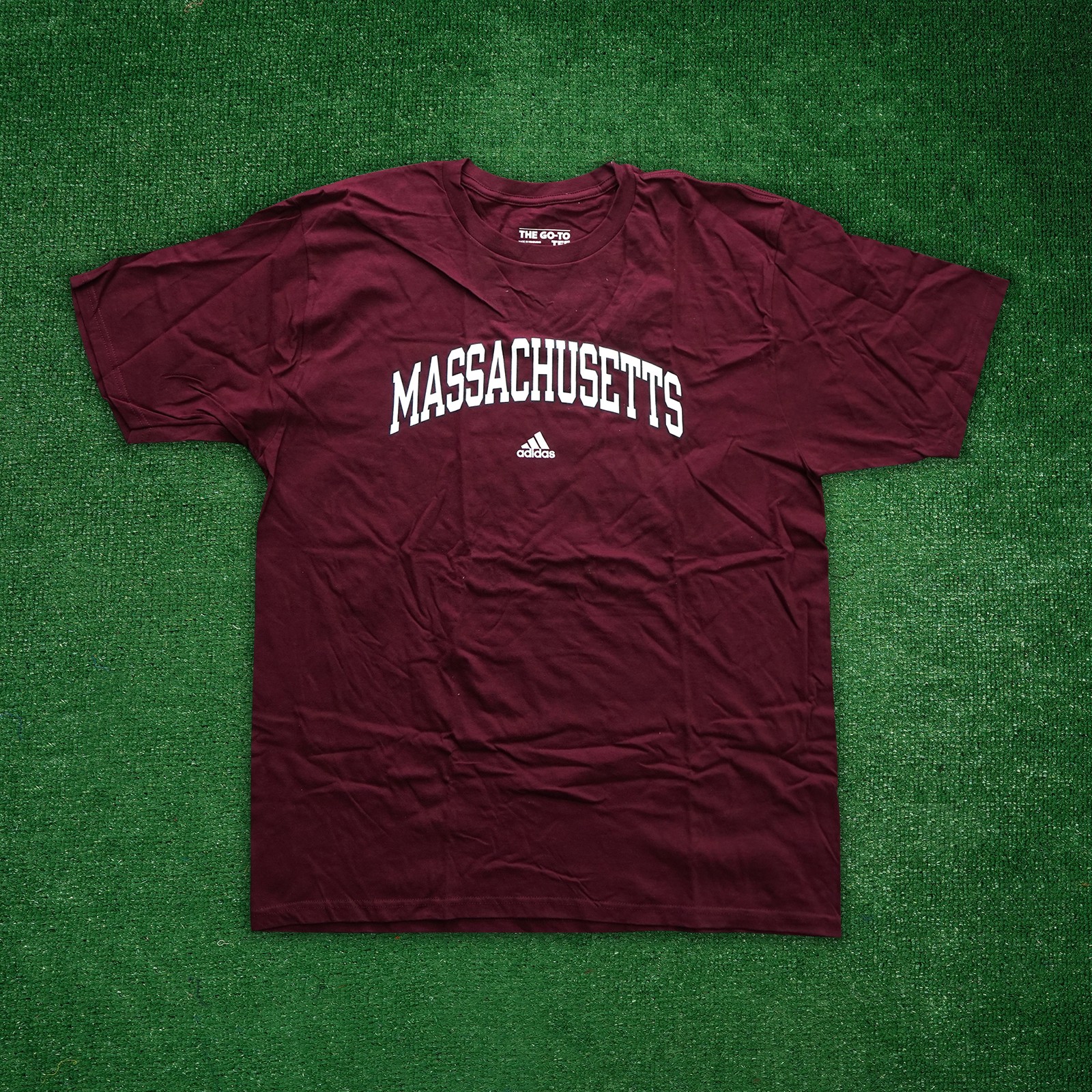 UMass Minutemen NCAA Adidas Men’s Arch Logo Burgundy T-Shirt