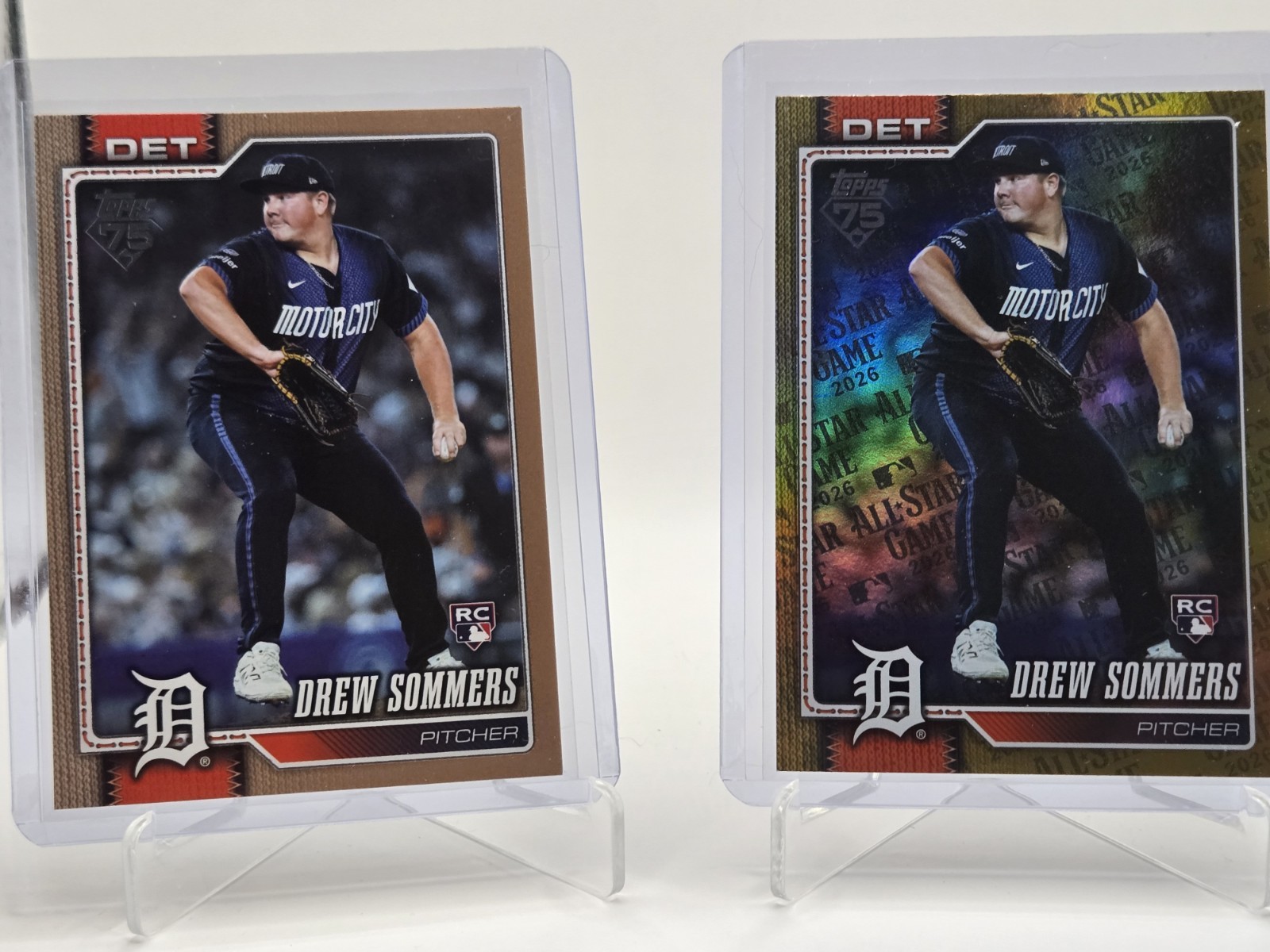 2026 Topps Series 2 All-Star Game Pair Drew Sommers RC /50 And /2026 Det. Tigers