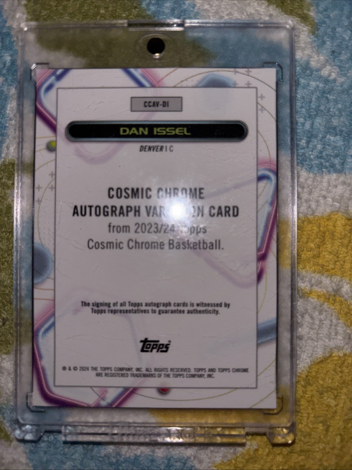 Dan Issel 2023-24 Topps Cosmic Chrome Gold Interstellar Auto 7/50 Denver Nugget