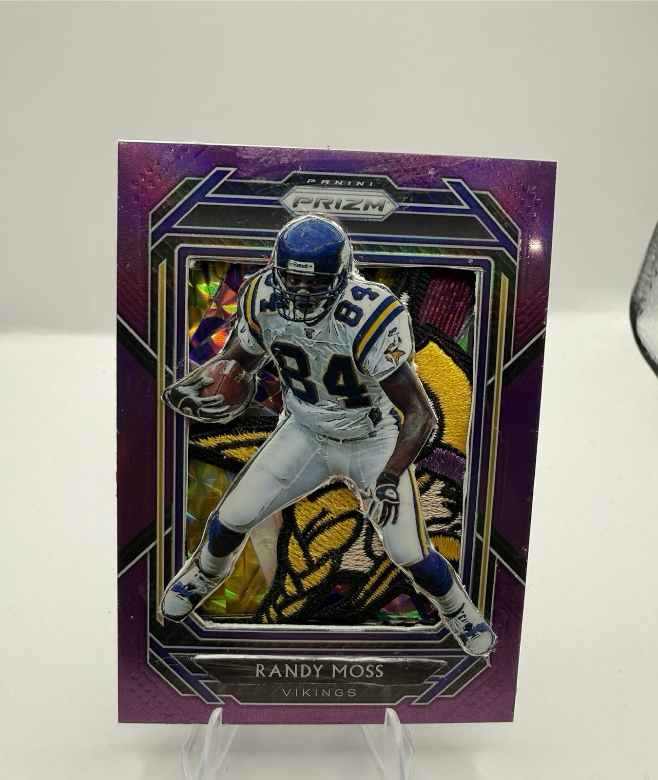 CUSTOM Randy Moss Logo Patch Card- Comes In A One Touch