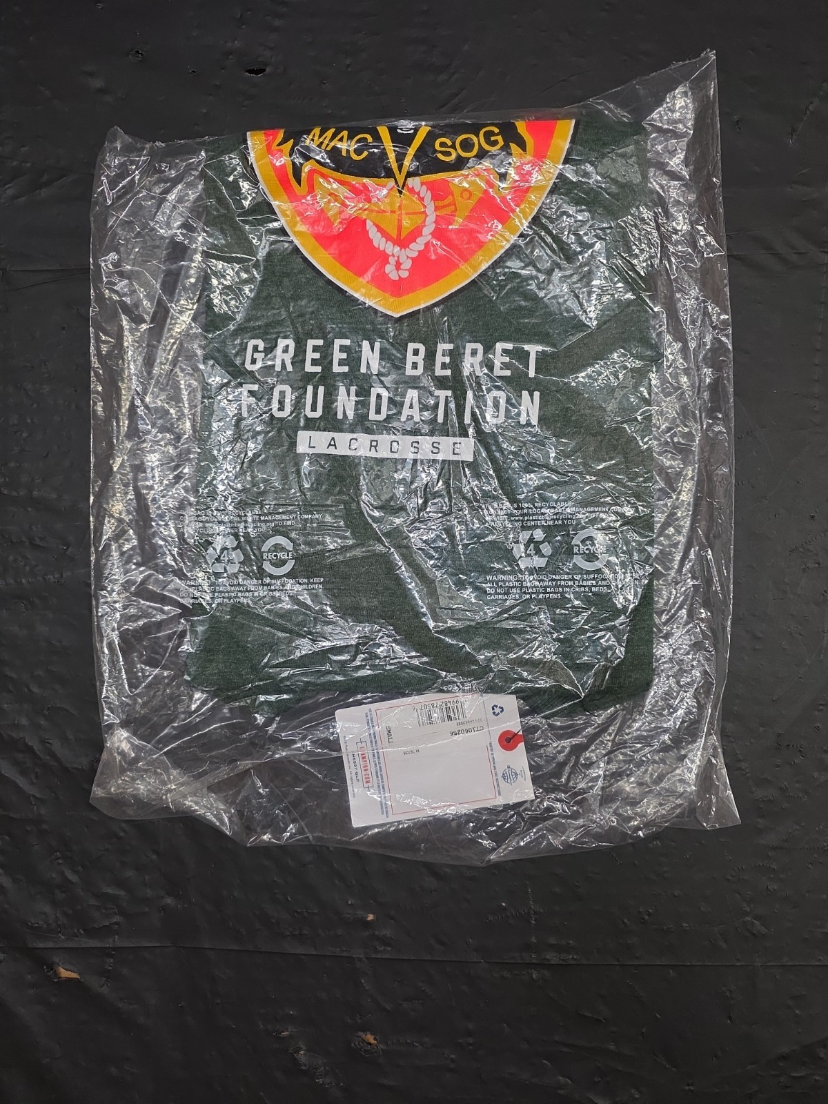 Champion PLL Premier Lacrosse League Green Beret Foundation Logo T-shirt New S