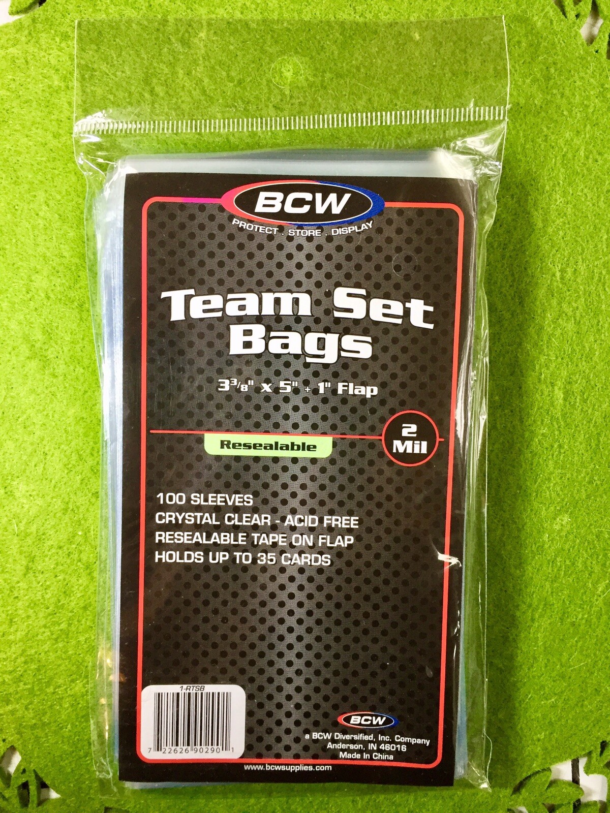 100 BCW TEAM SET BAGS for SPORTS CARDS 1 Pack of 100 TEAM BAGS Clear / Acid Free