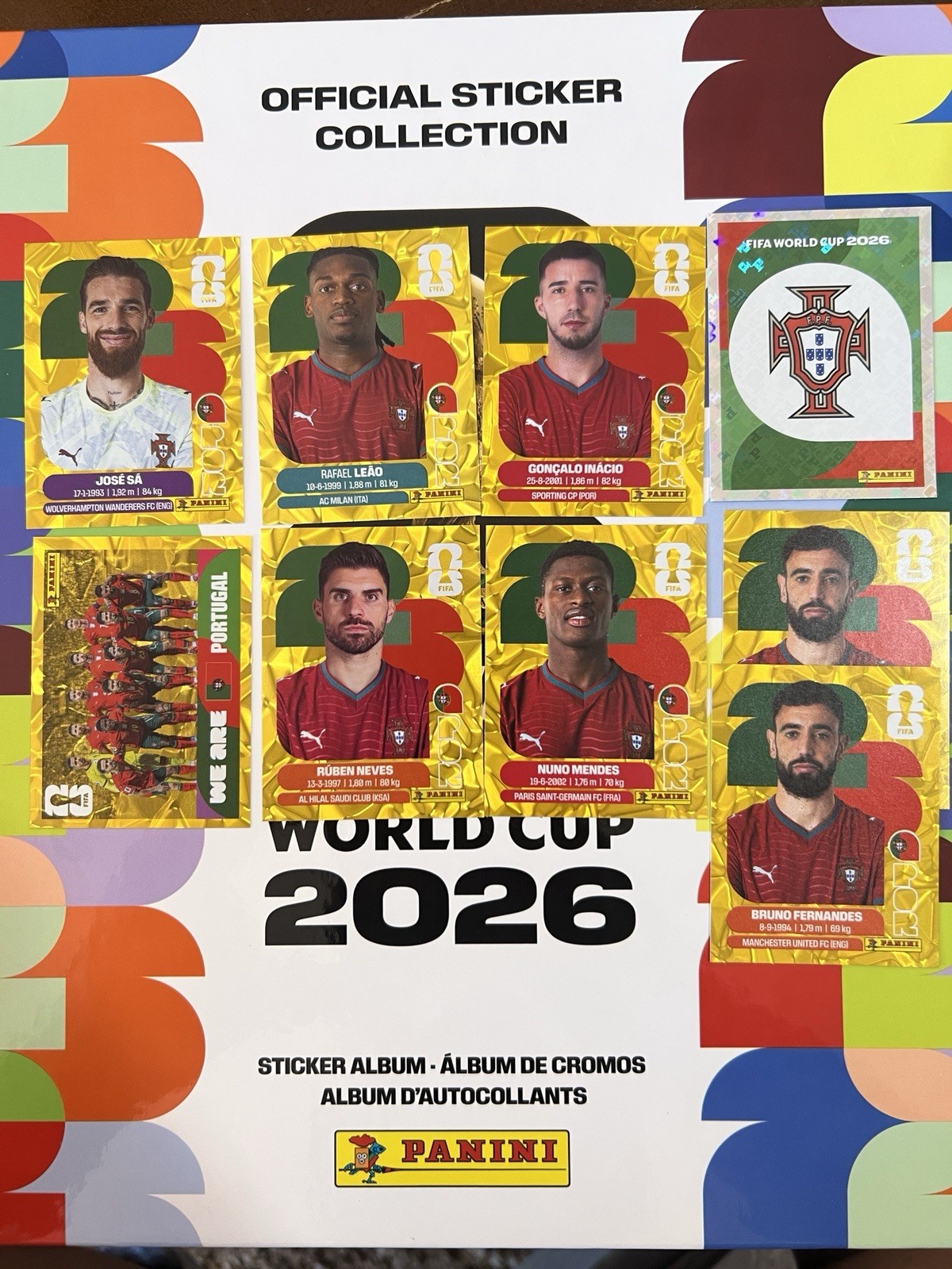 Panini FIFA World Cup 2026 Portugal Sticker Lot Gold Online Exclusive