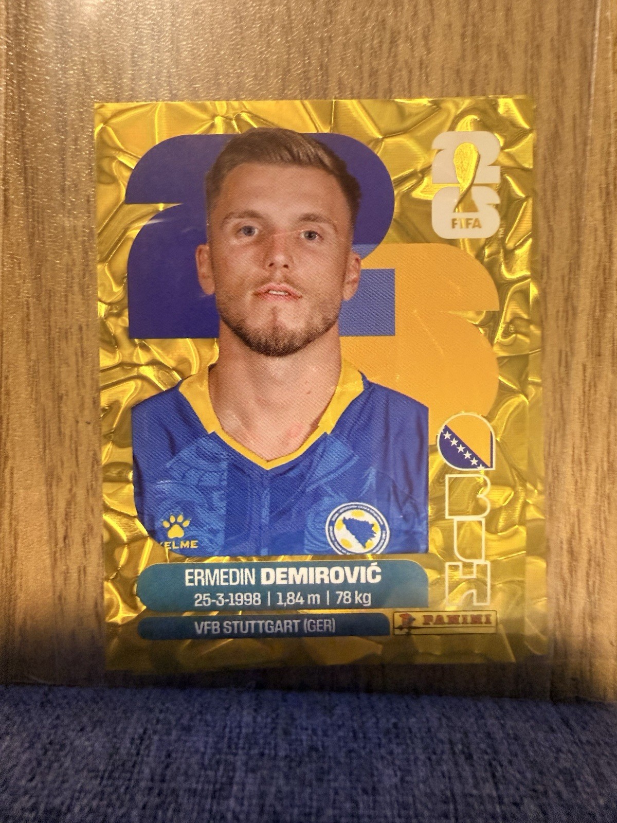 Panini FIFA WC 2026 Stickers-Rare Gold Crumple-BIH Bosnia & Herzegovina You Pick