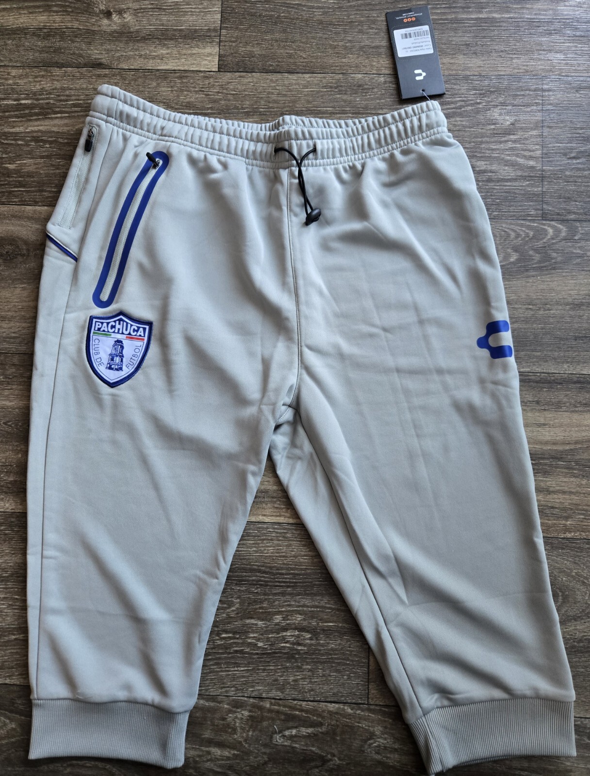 NWT Charly Pachuca Tuzos Training Kit Set Jacket 3/4 Pants Gray Size Large