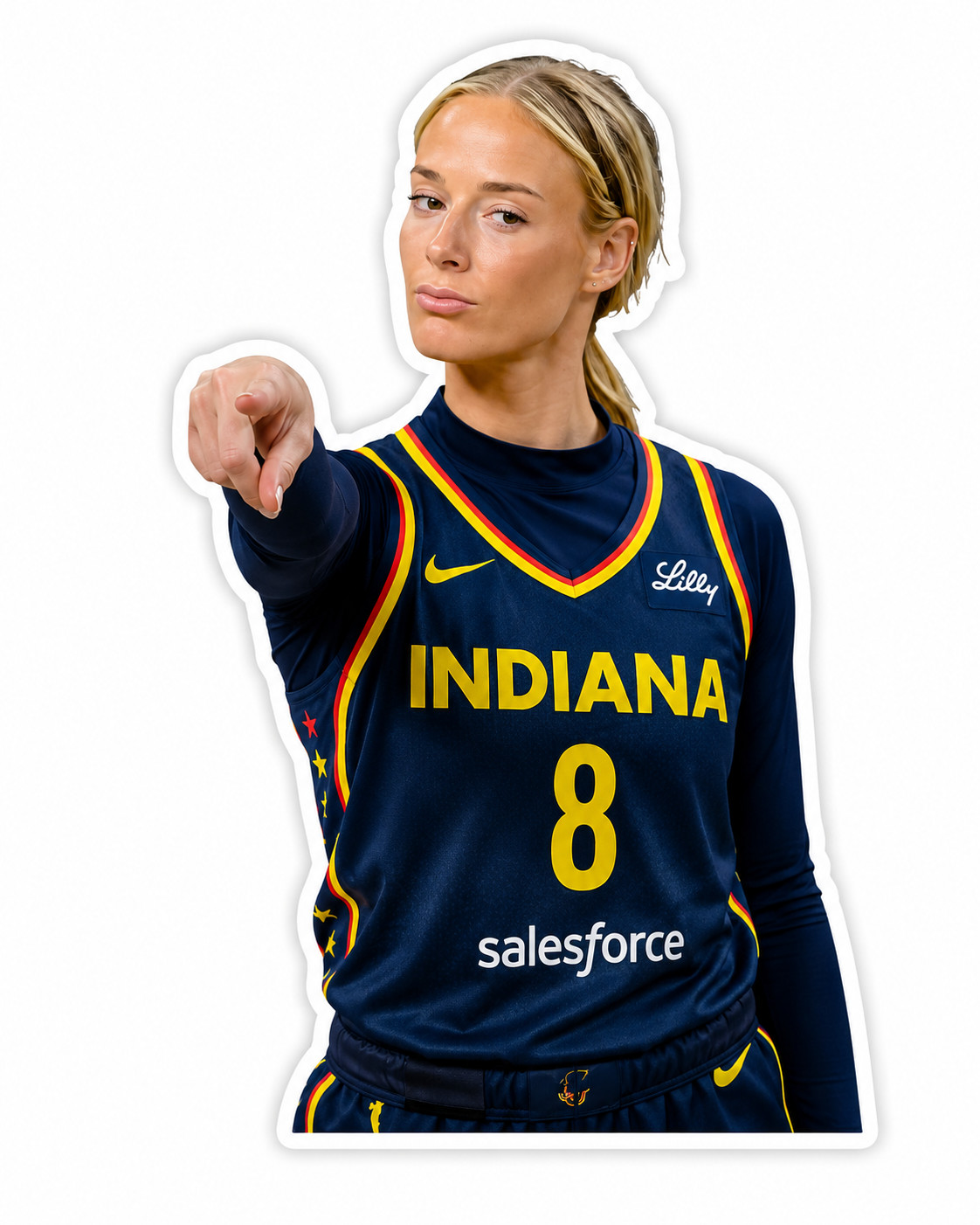 Sophie Cunningham point funny Indiana Sticker Decal glossy 4″ Basketball