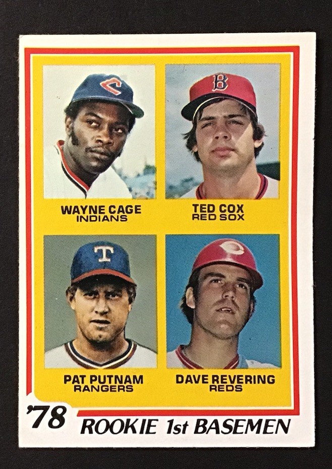1978 Topps #706 Rookie First Basemen Cage/ Cox/Putnam/ Revering FREE SHIPPING