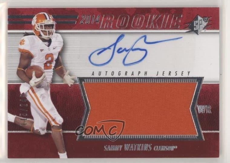 2014 SPx Rookie Auto Jersey 115/249 Sammy Watkins #77 Rookie Auto RC 2r7