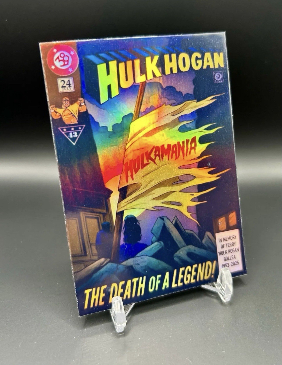 Hulk Hogan ‘Death of a Legend’ Memorial ‘Superman Cover’ Holo SSP Custom Card
