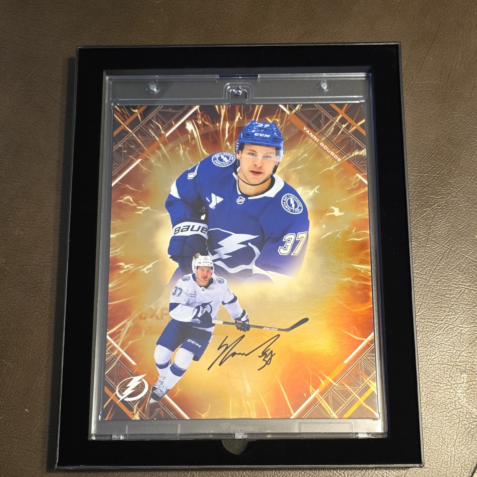 2026 Fanatics Emanate Yanni Gourde Tampa Bay Lightning Orange Auto’d /25