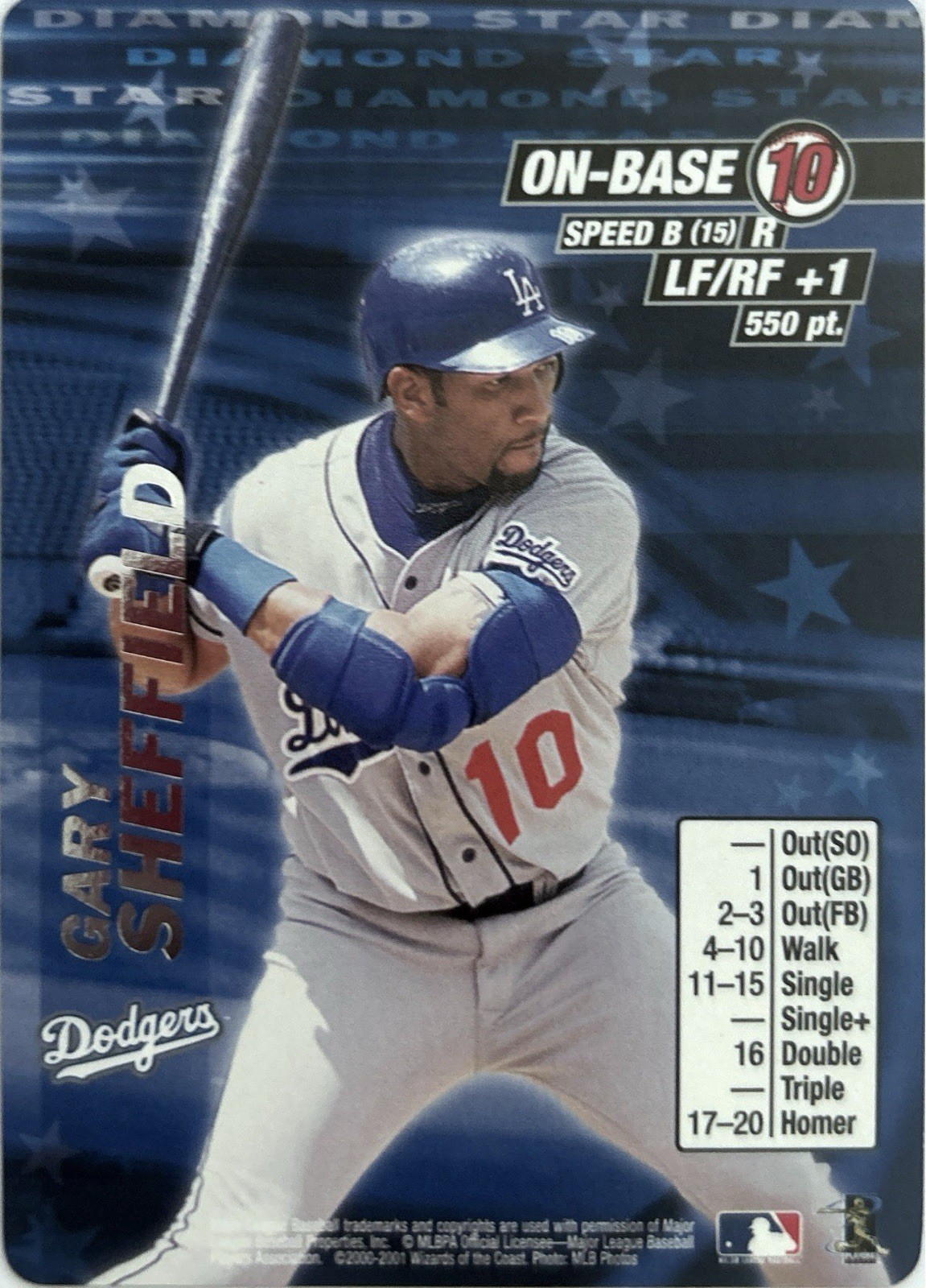 2001 MLB Showdown Gary Sheffield Diamond Star Promo