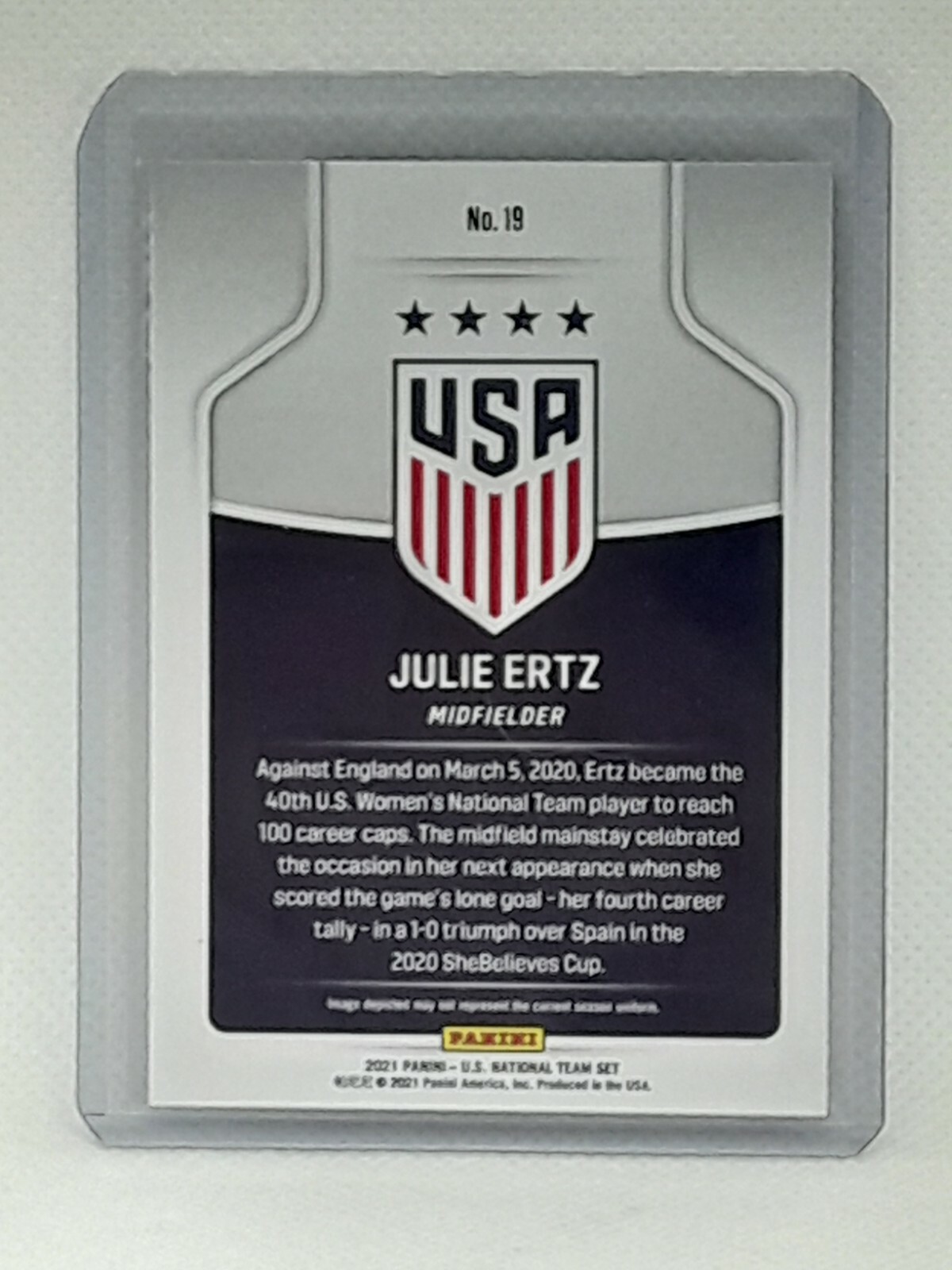 Julie Ertz 2021 Panini National Team USA Soccer – #19 – United States