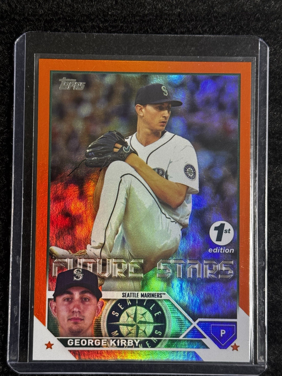 2023 Topps George Kirby Future Stars 1st Edition Orange Foil #195 /75