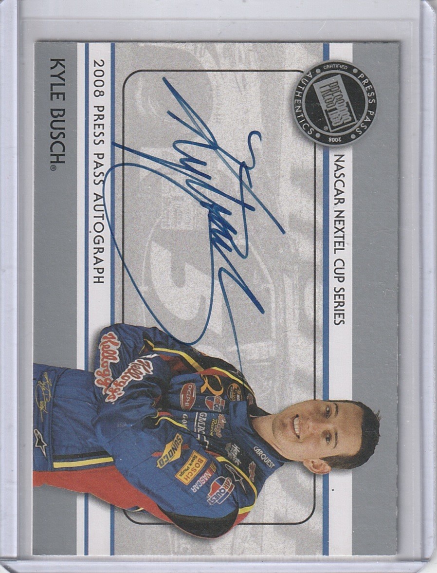 Kyle Busch 2008 Press Pass Autograph #NNO – NASCAR Hendrick Motorsports