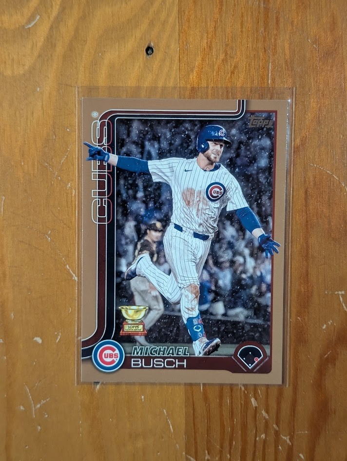 2025 Topps Series 1 Baseball Michael Busch #263 Gold Border /2025 Insert