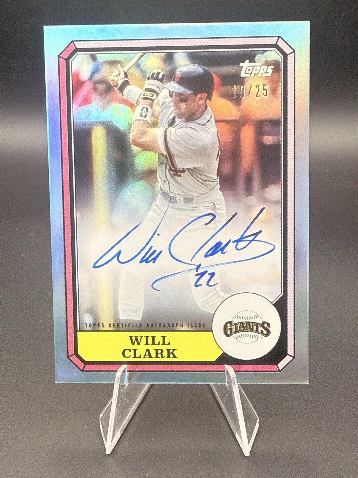 2025 Topps Archives Will Clark Boardwalk and Baseball AUTO /25🔥 Giants 87BBA-WC