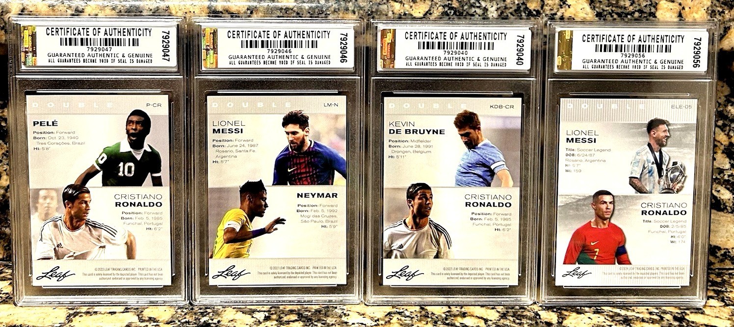 25 Card Lot 2004-22 LIONEL MESSI/PELE/CRISTIANO RONALDO Rookie GRADED GEM-MT 10