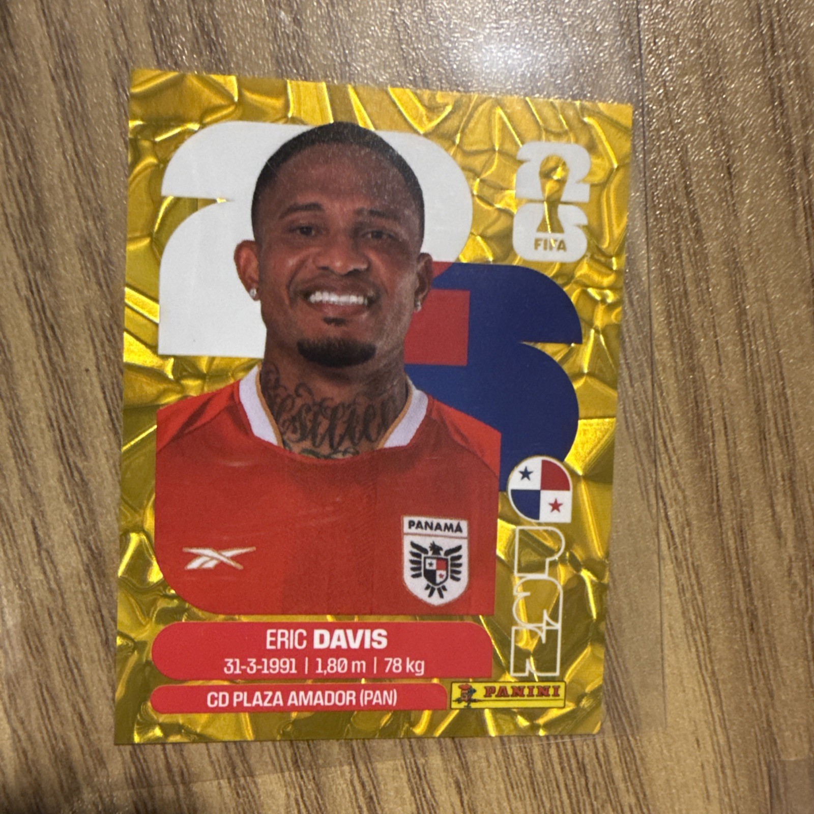 Panini FIFA WC 2026 Stickers-Exclusive Gold Crumple-PAN Panama- Pick Yours