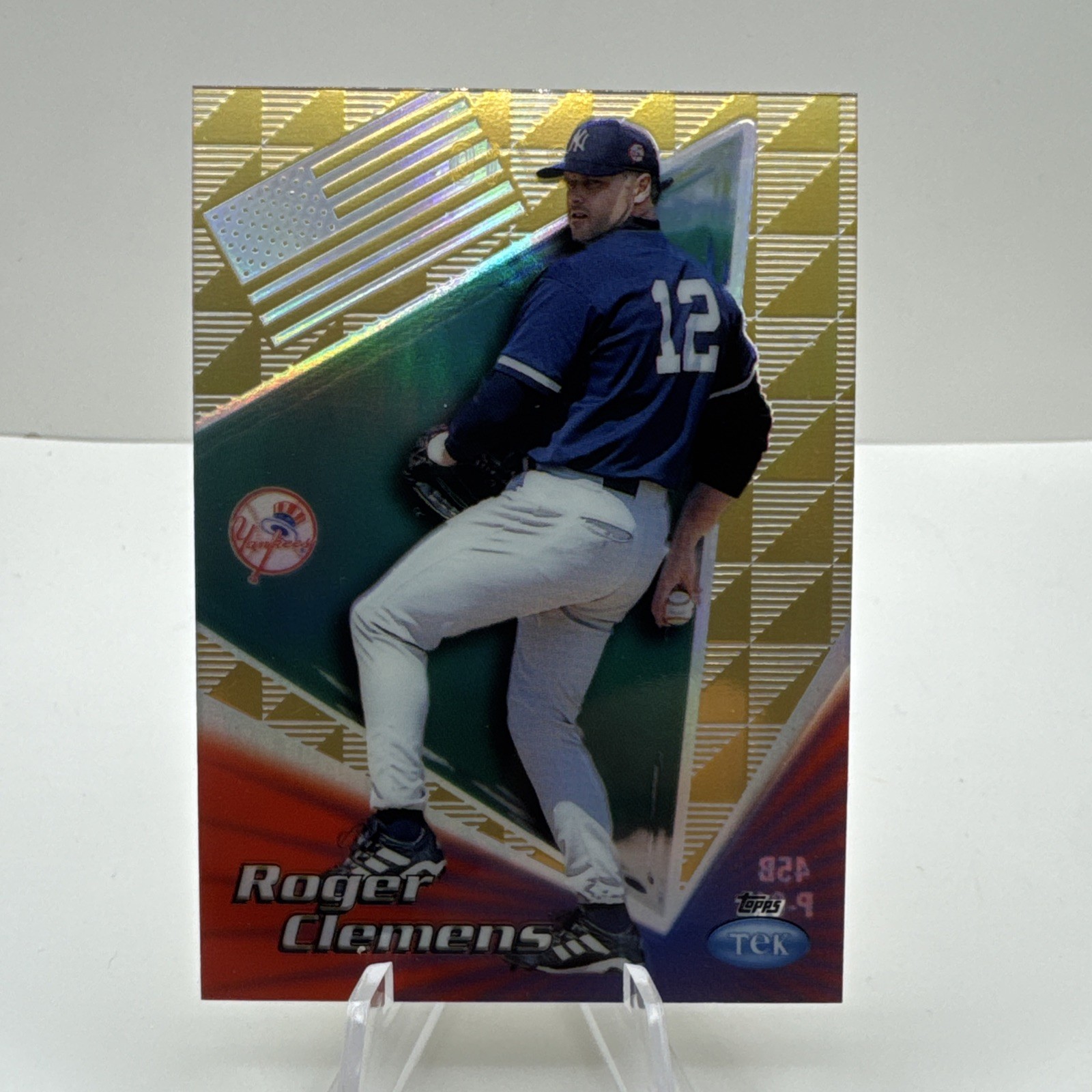 1999 Topps Tek – ROGER CLEMENS Gold /10 #45B Pattern 1 Red Sox Yankees Case Hit