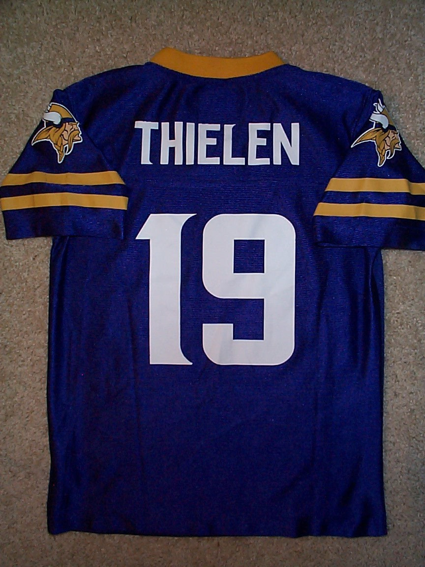 *IRREGULAR* Minnesota Vikings ADAM THIELEN nfl Jersey YOUTH KID BOYS (xl 18-20)