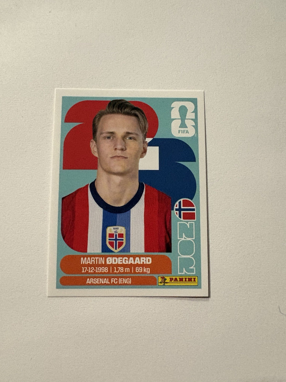 2026 Panini Fifa World Cup 26 – Martin Odegaard #NOR 10 Sticker Norway