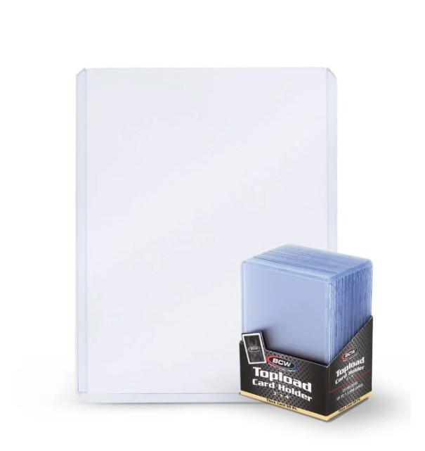 BCW (New) 59pt Thick Card Top Loader – 1 Pack (25ct) For Thick/Patch Oversized