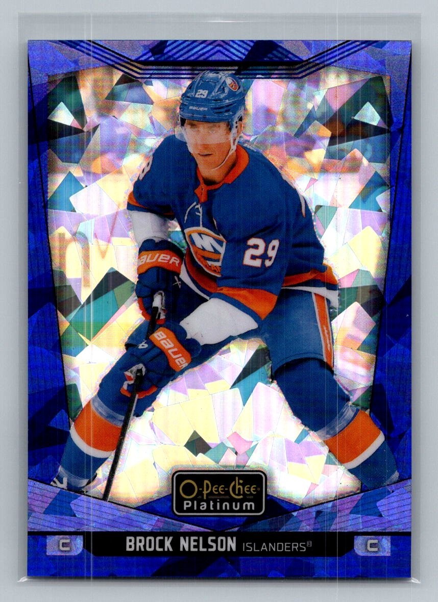 2024-25 UD OPC Platinum Brock Nelson 111/125 New York Islanders Blue Fragments