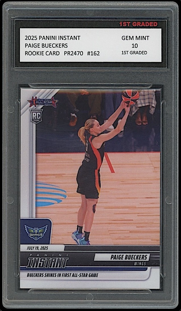 Paige Bueckers 2025 Panini Instant WNBA Rookie Card Dallas Wings 1st Graded 10