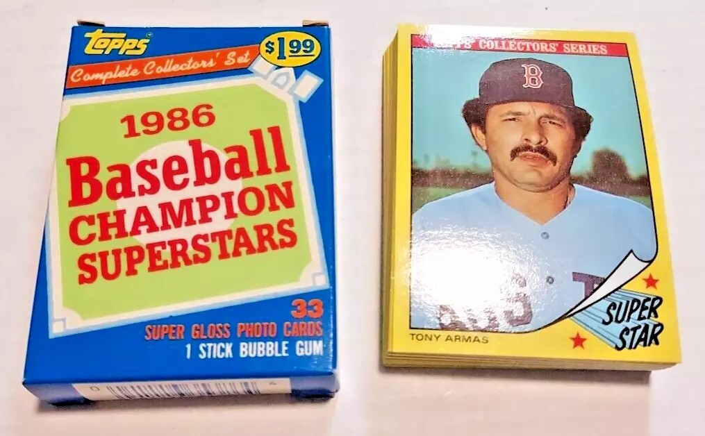 (1) 1986 Topps Baseball Woolworth’s Champions Superstars Factory Set ~ 33 Cards