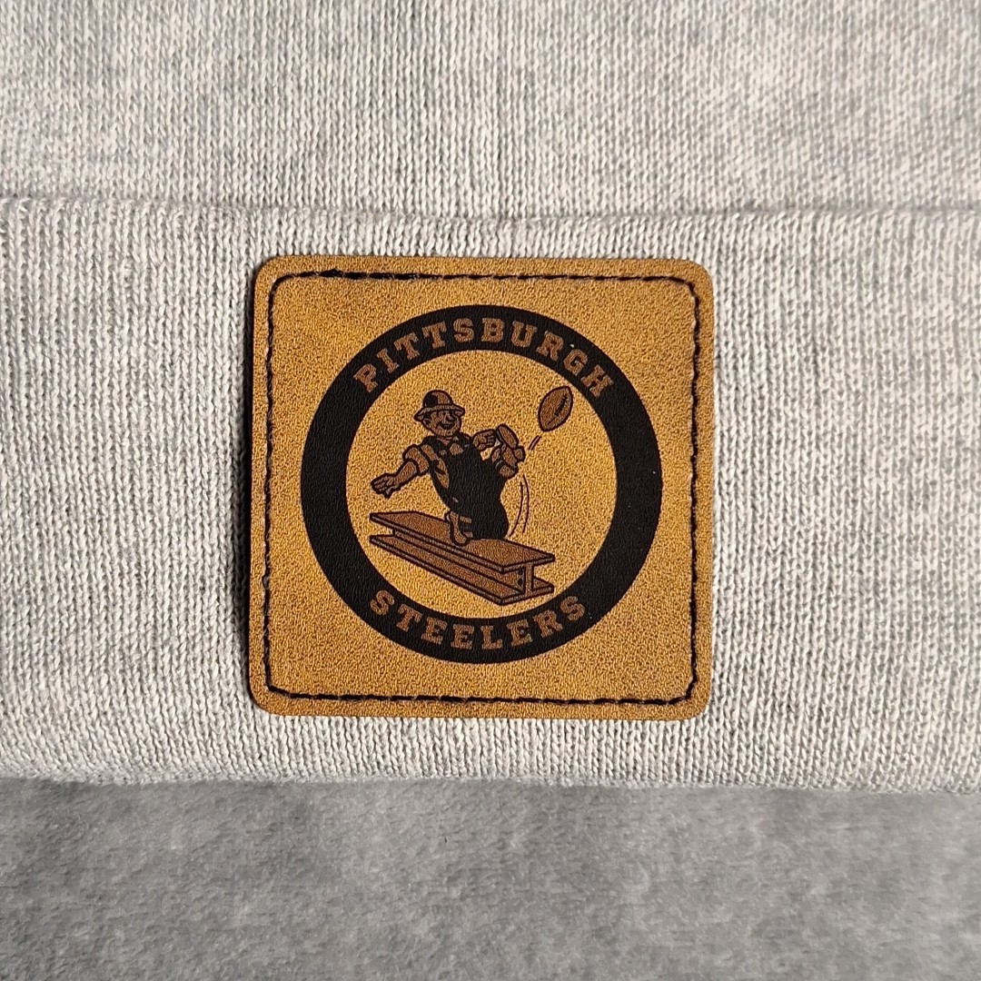 Steelers Leather Square Patch NFL (Patch Only)