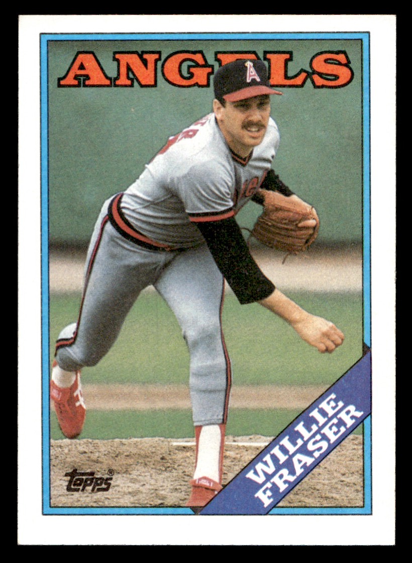 1988 Topps – Willie Fraser Baseball card #363 Los Angeles Angels Raw