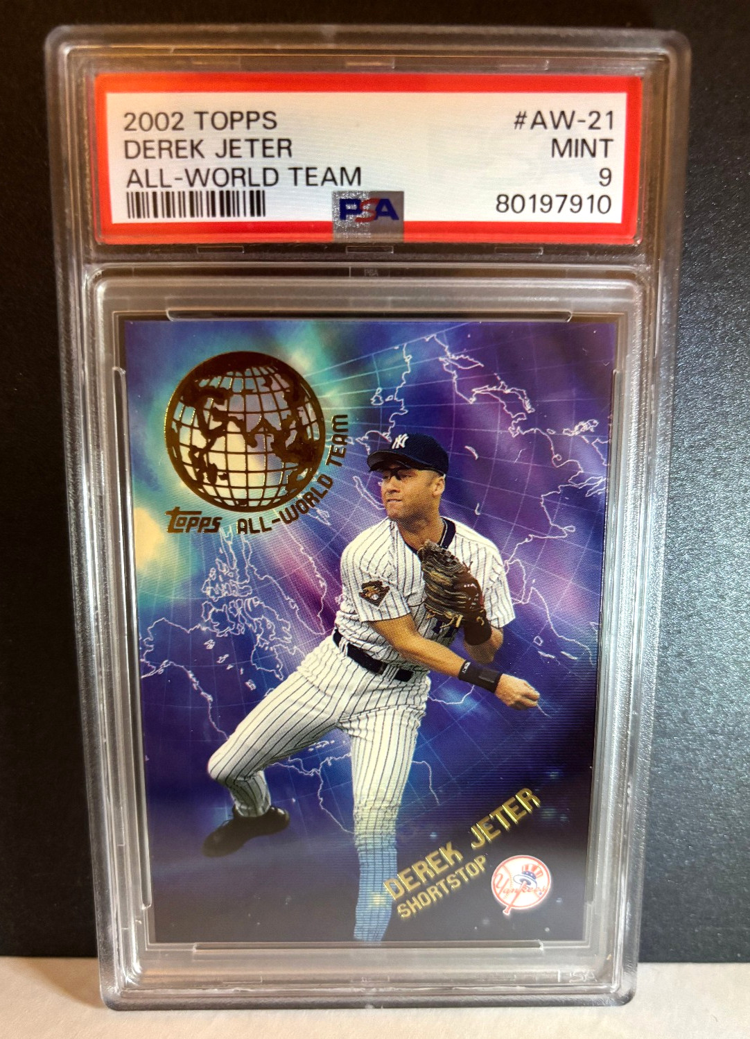 2002 Topps All-World Team Derek Jeter #AW-21 PSA 9 MINT HOF NY YANKEES SP RUC
