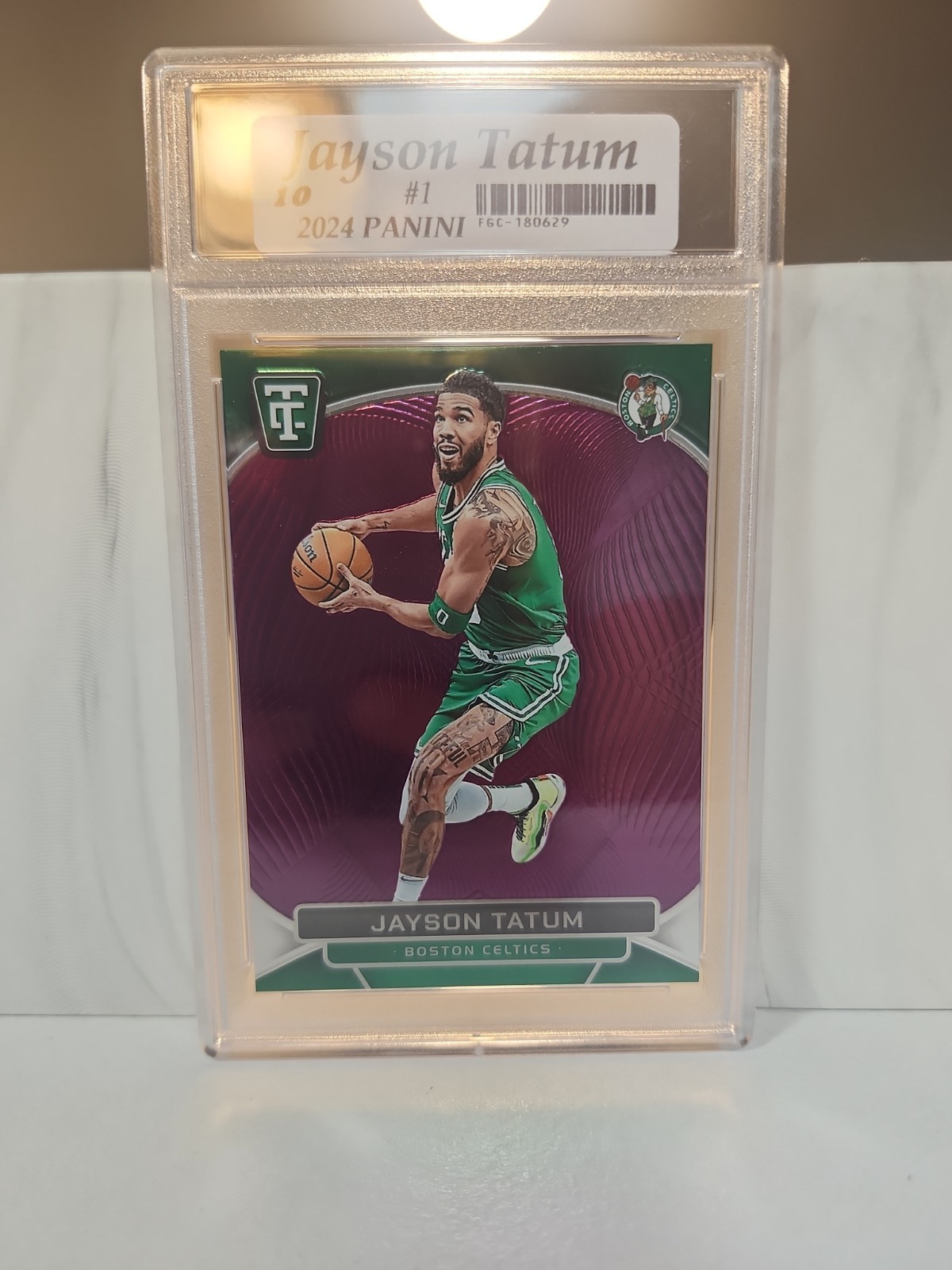 💎 💎 2024 Panini Totally Certified – Jayson Tatum #1 Purple Mirror 💎 FGC10 💎