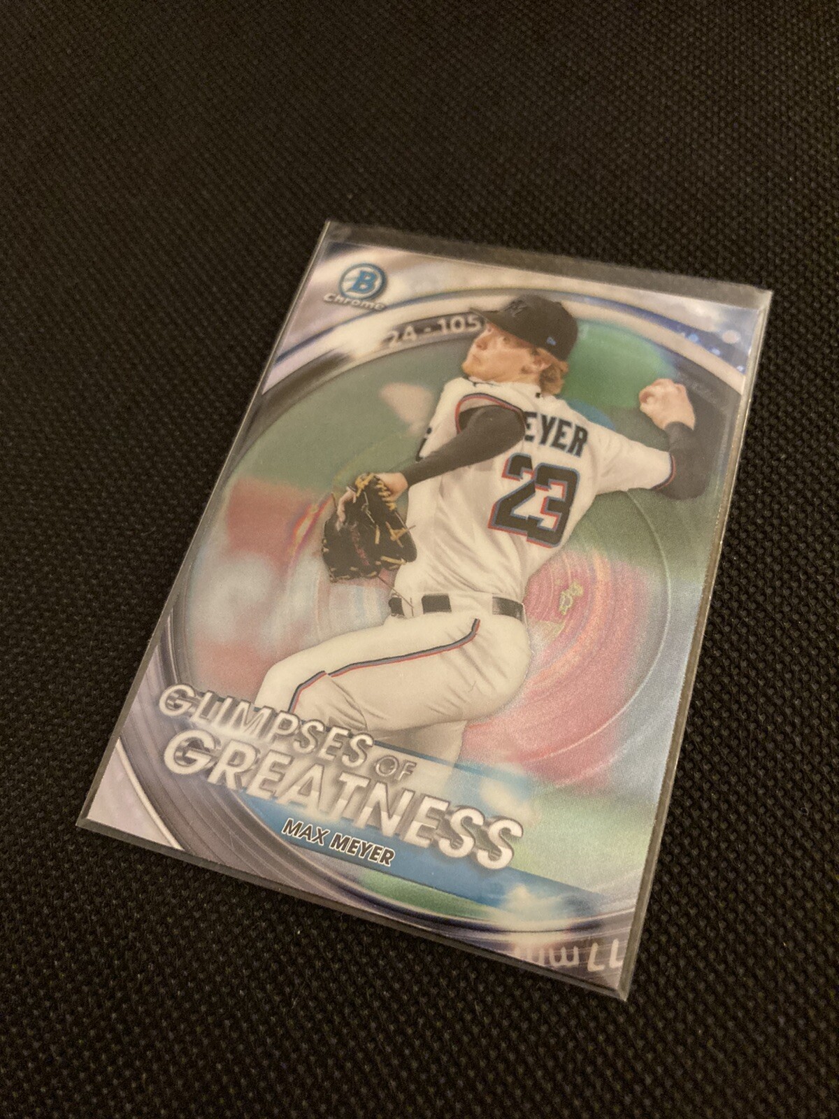 2020 Topps Bowman Chrome Max Meyer Glimpses of Greatness Baseball Card # GOG-MM