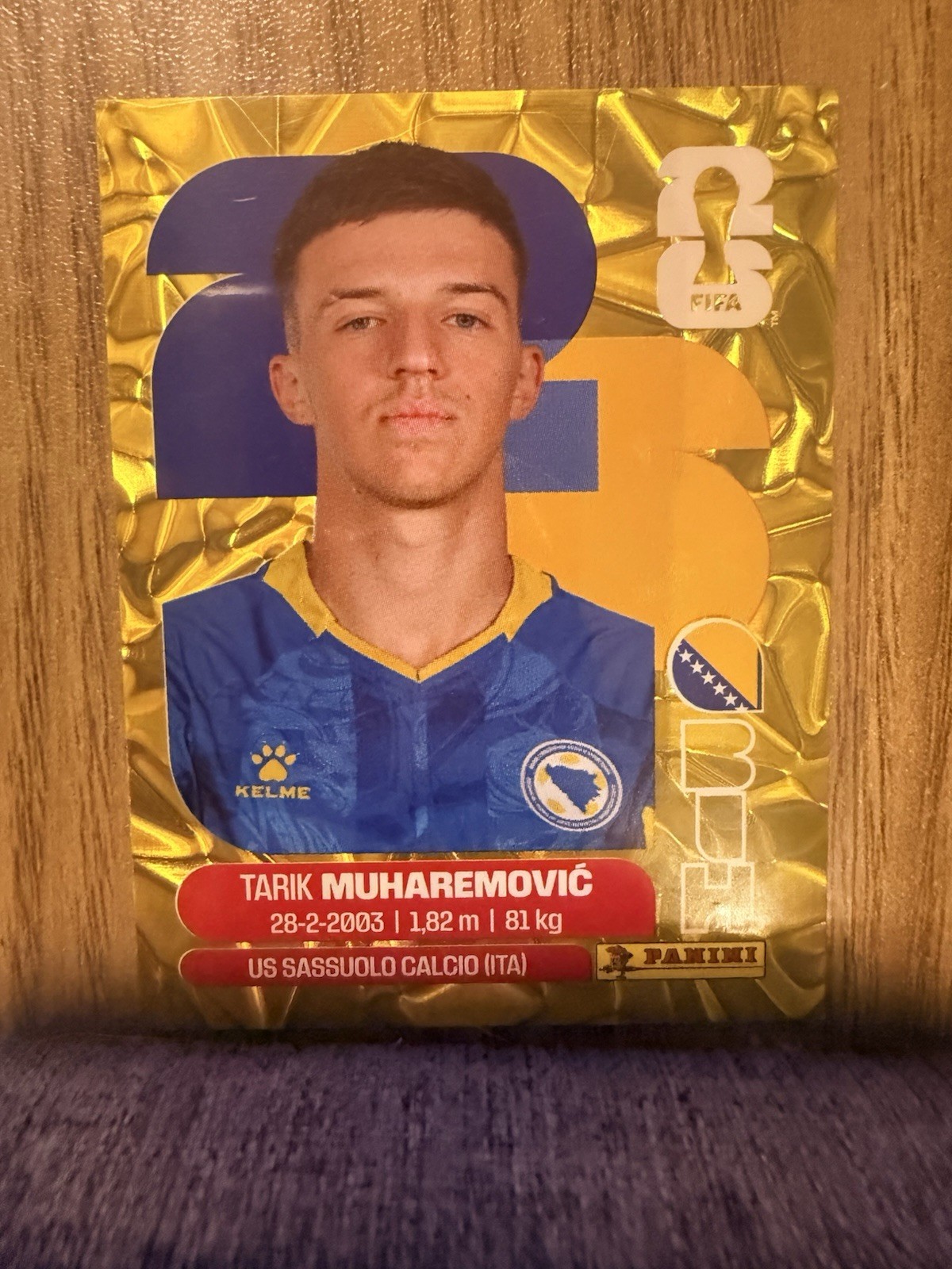 Panini FIFA WC 2026 Stickers-Rare Gold Crumple-BIH Bosnia & Herzegovina You Pick