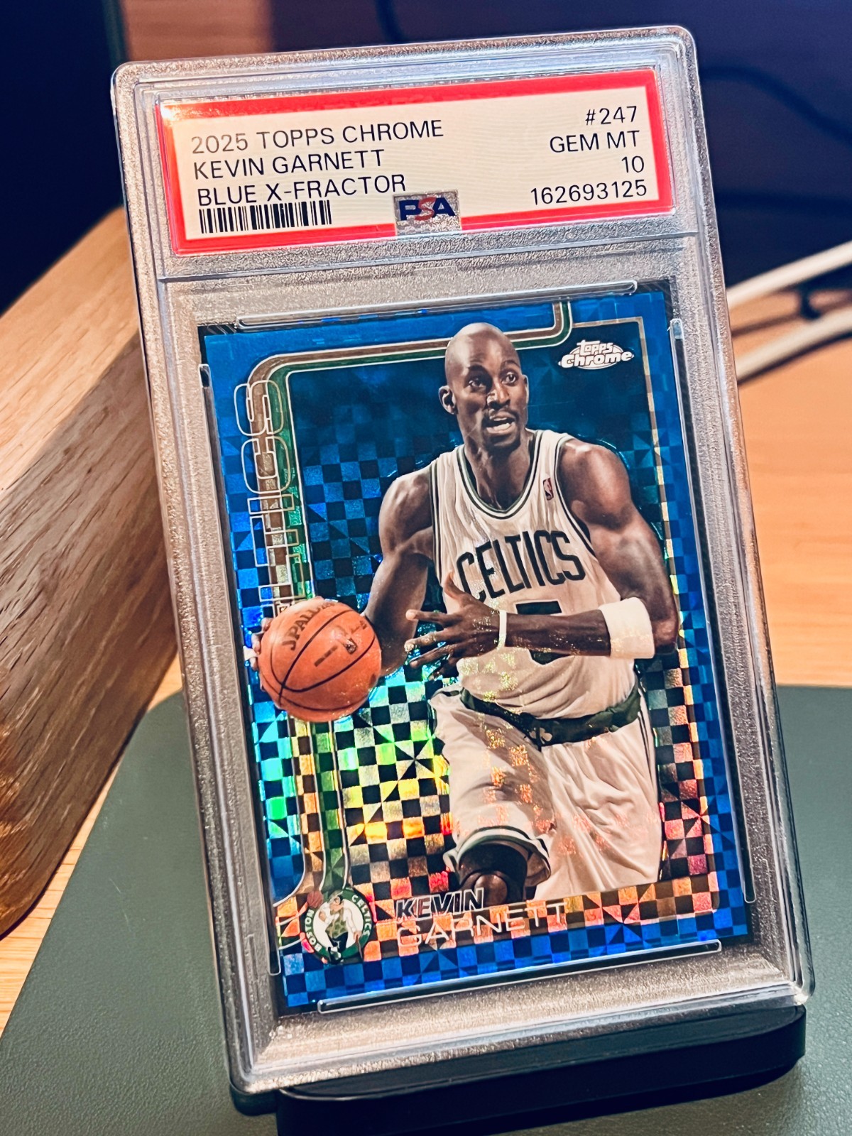2025 Topps Chrome Kevin Garnett Blue X-Fractor PSA 10 POP 1 !!!!!!!
