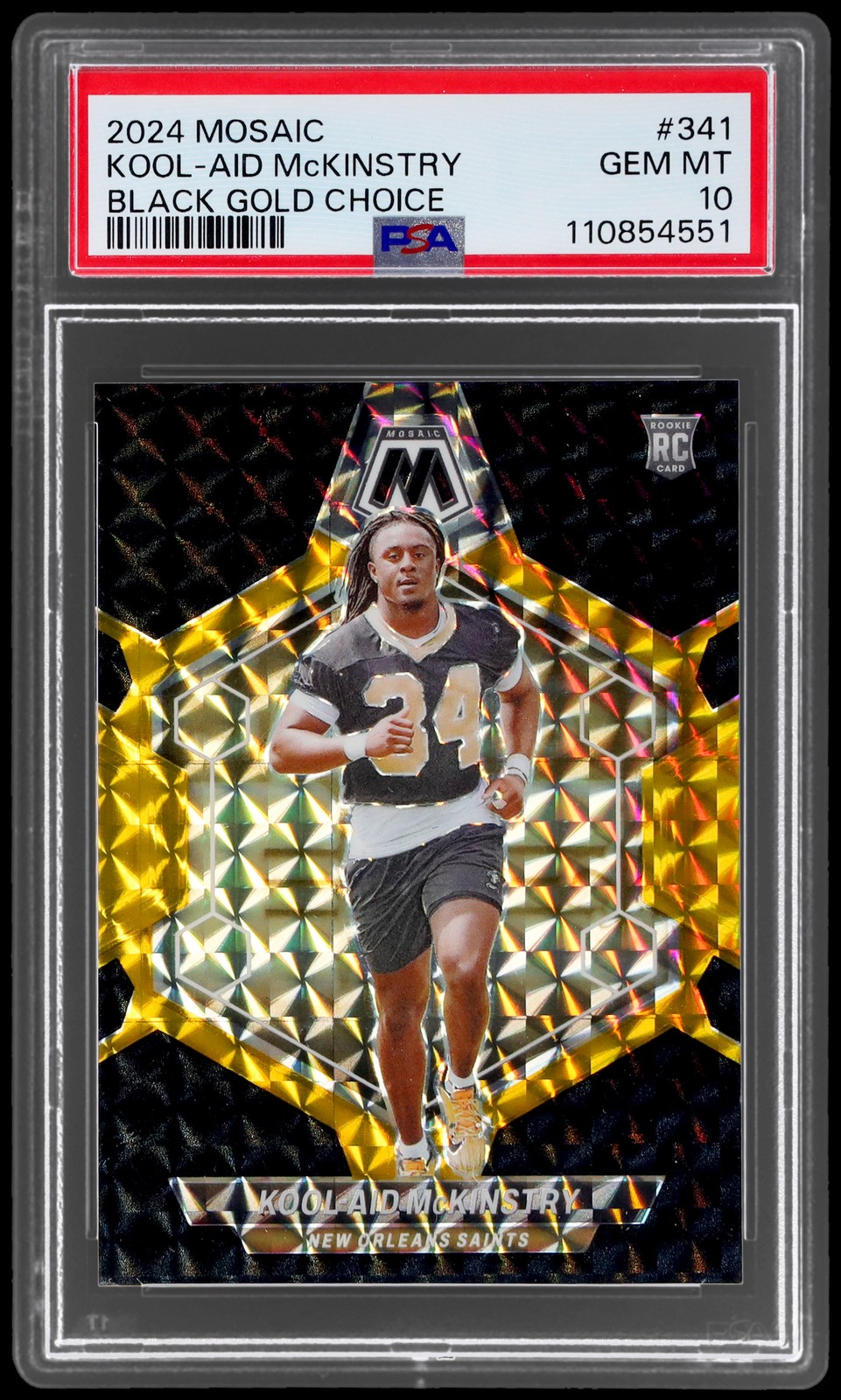 2024 Panini Mosaic Kool-aid Mckinstry #341 PSA 10 RC Black Gold Choice Football