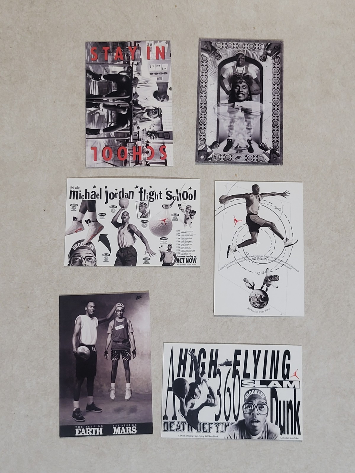 1991 Nike Michael Jordan Spike Lee Basketball Set 6 Card Set