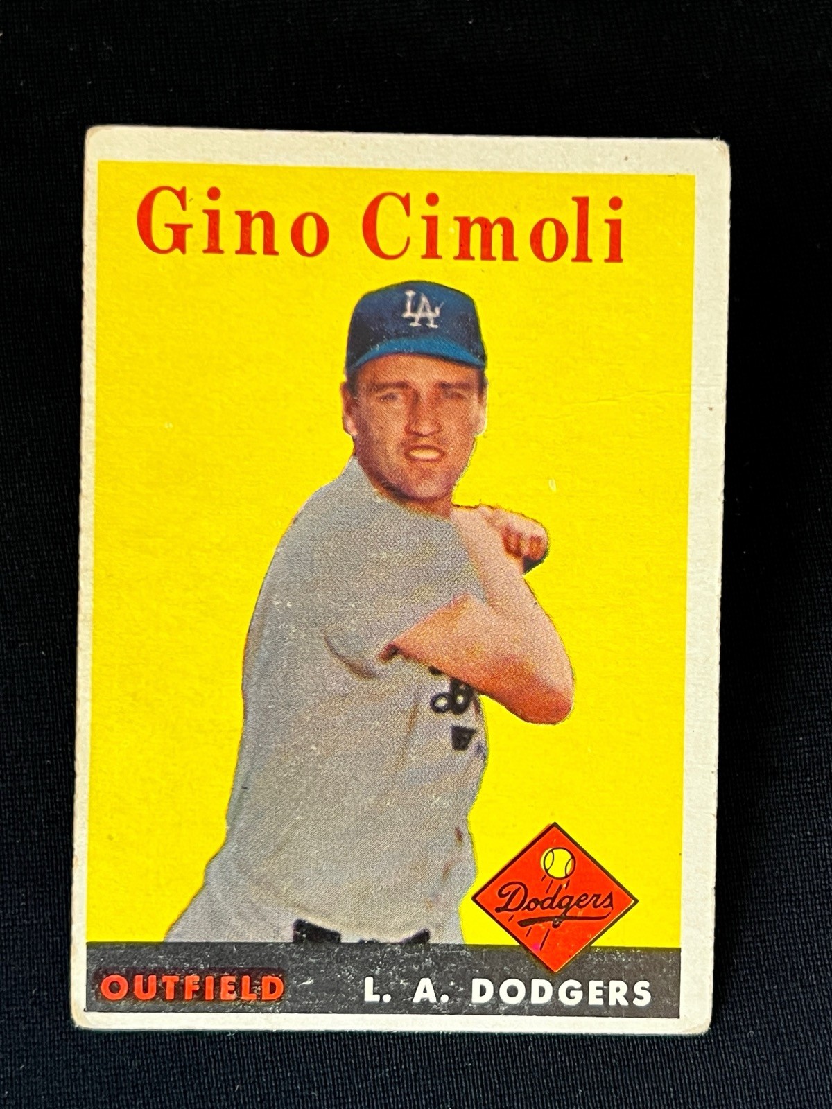 1958 Topps Gino Cimoli #286 Los Angeles Dodgers Vg/Ex