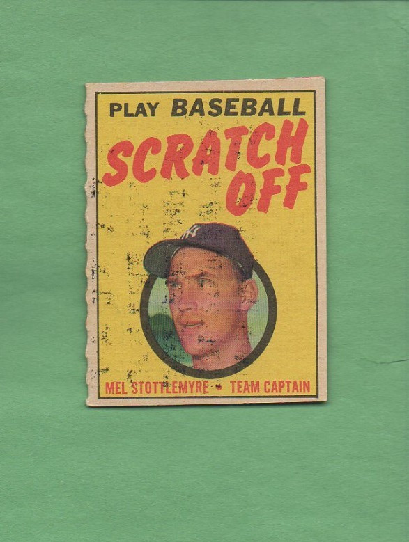 1971 Topps Baseball Set MEL STOTTLEMYRE SCRATCH OFF Card – UNSCRATCHED – RED