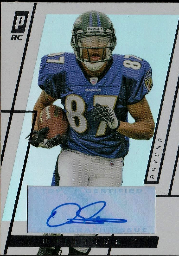Demetrius Williams (Ravens) 2007 Topps Paradigm Rookie Autograph 019/199 Mint+