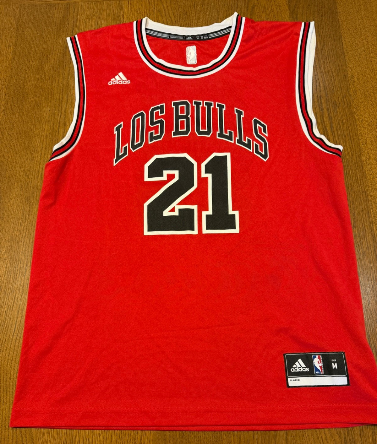 Rare Adidas NBA Jimmy Butler 2015-16 Latin Nights Los Bulls Jersey, Medium
