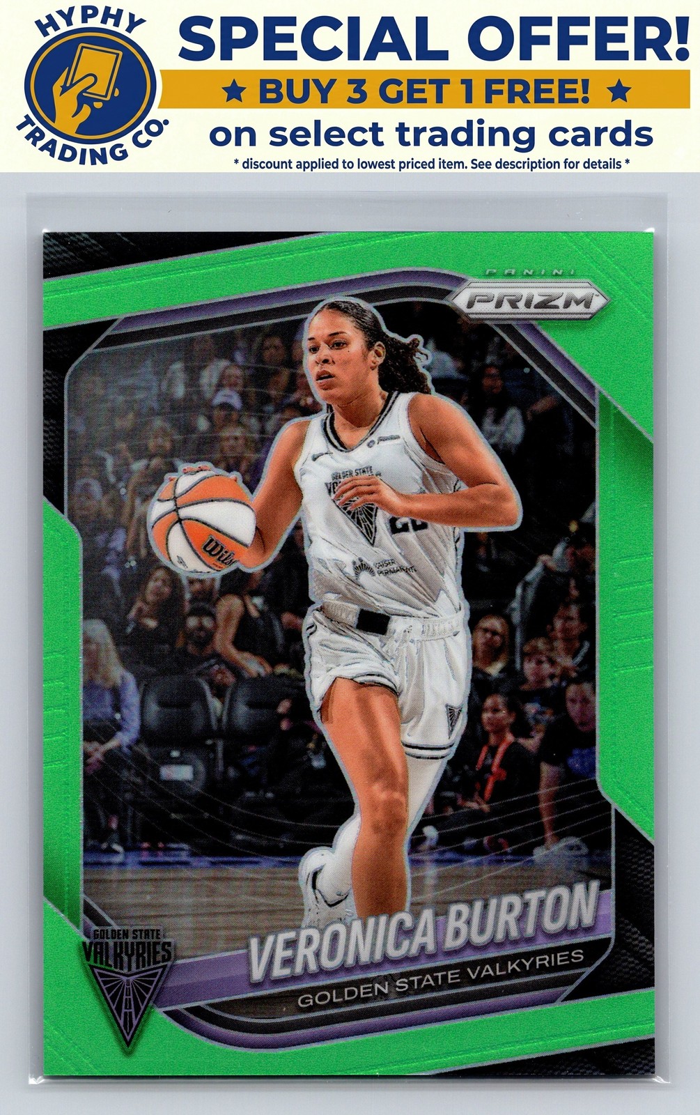 2025 Panini Prizm WNBA Veronica Burton Lime Green Prizm /225 #70 Valkyries