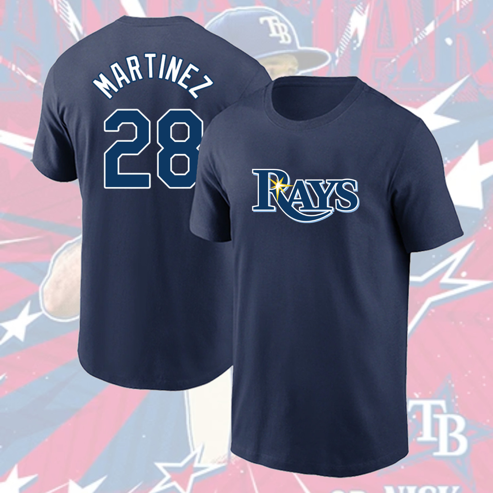 HOT ITEM! Nick Martinez #28 Tampa Bay Rays 2026 Name & Number Gift For Fans