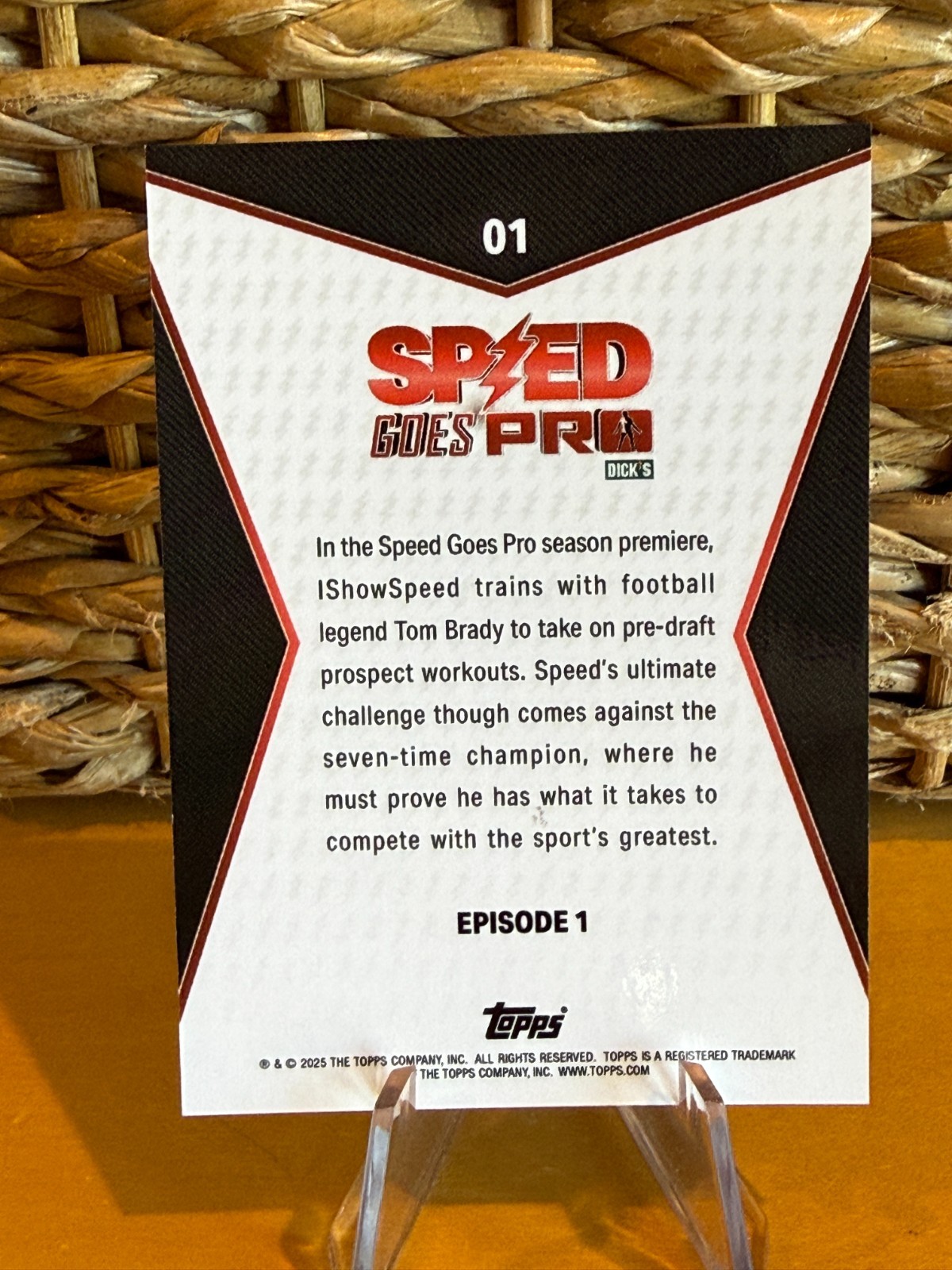 2025 Topps Speed Goes Pro Episode 1 Football #1 Gold 03/50 1842