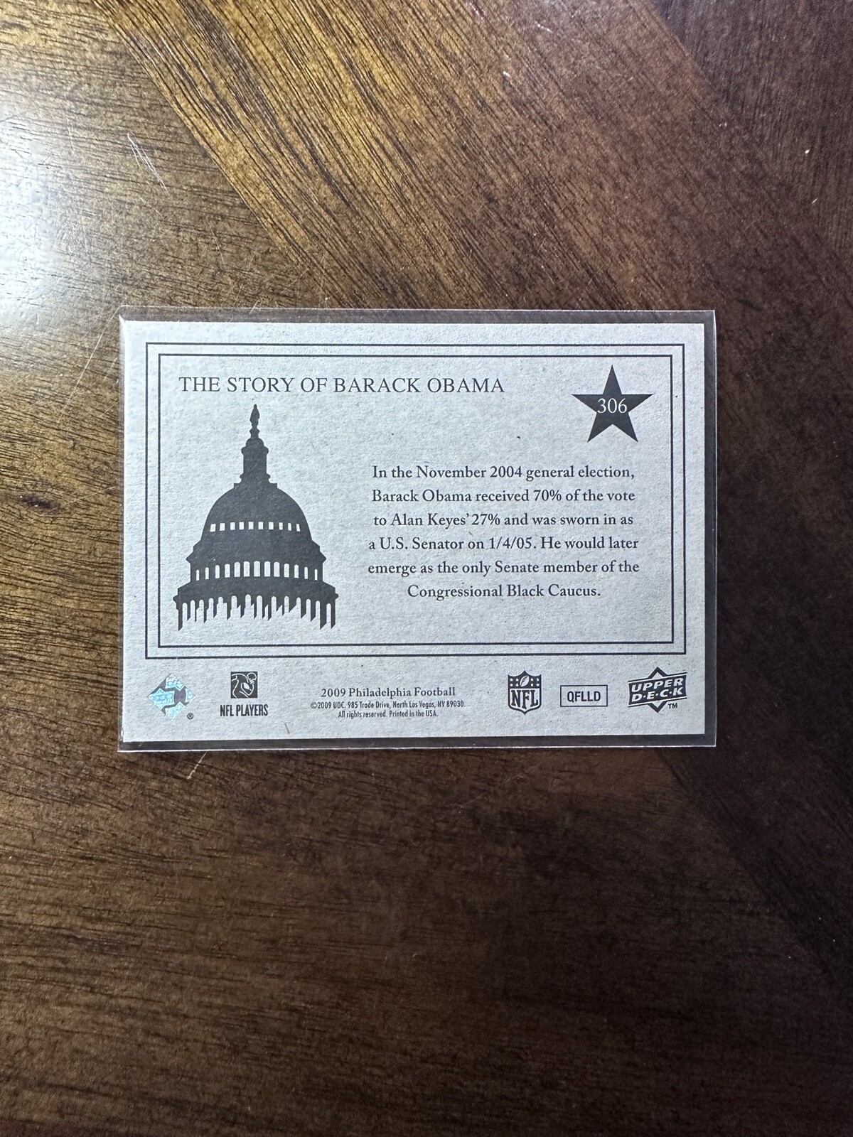 President Barack Obama #306 2009 Philadelphia Football Upper Deck