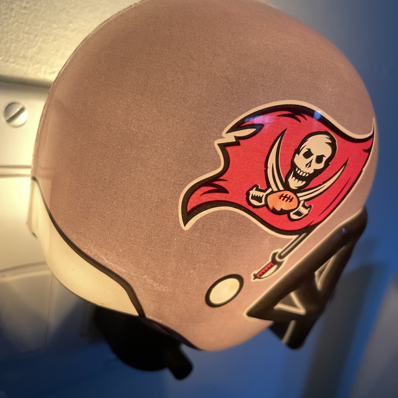 Tampa Bay Bucs Buccaneers Nightlight Football Helmet Shaped NFL 5 Inches